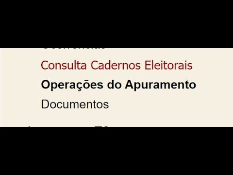 Consulta Eficiente de Cadernos Eleitorais